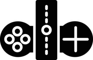 icona del glifo della console di gioco vettore