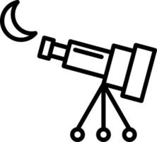 icona della linea del telescopio vettore