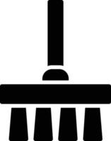 icona del glifo con pennello per la pulizia vettore
