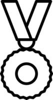 icona della linea della medaglia vettore