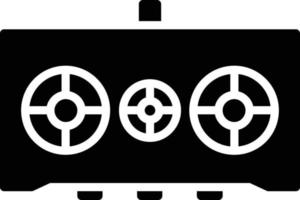 icona del glifo con fornello da cucina vettore