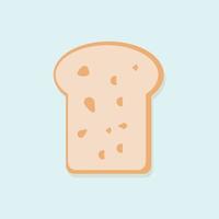 totale grano pane cartone animato prima colazione pane fetta vettore illustrazione