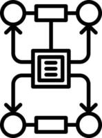 separare connessione linea icona vettore