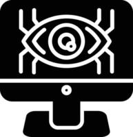 icona del glifo dell'occhio vettore