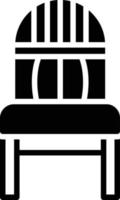 icona del glifo con sedia vettore