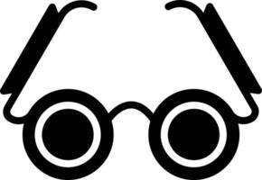 icona del glifo con gli occhiali vettore