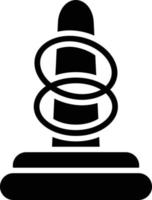 icona del glifo di lancio dell'anello vettore