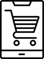 icona dello shopping online vettore