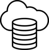 icona di archiviazione cloud vettore