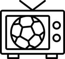 icona della linea televisiva vettore