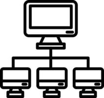 computer networking icona vettore