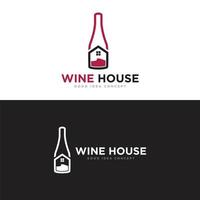 vino bar logo design vettore