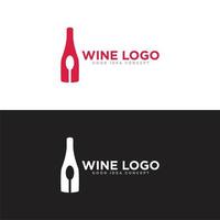 vino bar logo design vettore