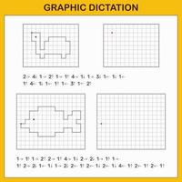 grafico dettatura. educativo Giochi per bambini. vettore