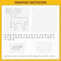 grafico dettatura. educativo Giochi per bambini. vettore