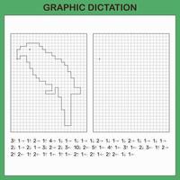 grafico dettatura. educativo Giochi per bambini. vettore