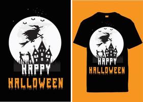 Halloween tipografia Vintage ▾ maglietta design vettore