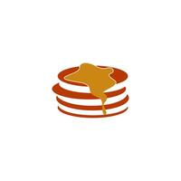 pancake icona piatto design illustrazione vettore