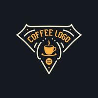 Vintage ▾ logo. lusso logo. coffe negozio retrò logo. Vintage ▾ logo modello per coffe negozio vettore