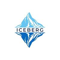 illustrazione vettoriale del design del logo dell'iceberg