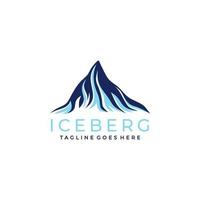 illustrazione vettoriale del design del logo dell'iceberg