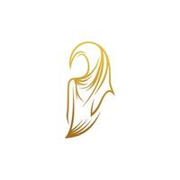 bellezza hijab logo disegni vettore muslimah moda logo modello