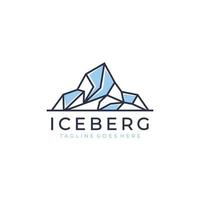 illustrazione vettoriale del design del logo dell'iceberg