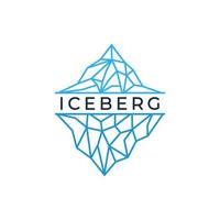 iceberg semplice Linee logo design vettore icona simbolo grafico illustrazione