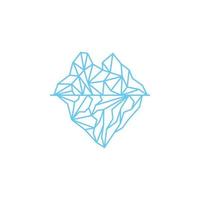 iceberg semplice Linee logo design vettore icona simbolo grafico illustrazione