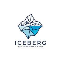 illustrazione vettoriale del design del logo dell'iceberg