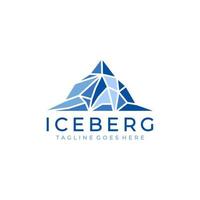 illustrazione vettoriale del design del logo dell'iceberg