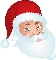 Santa Claus cappello e barba, inverno vacanze vettore
