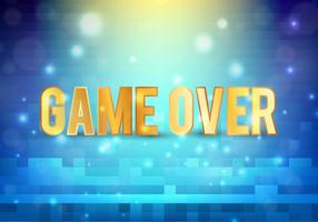 messaggio pixel vettoriale: game over vettore