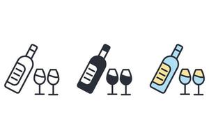 vino icone simbolo vettore elementi per Infografica ragnatela