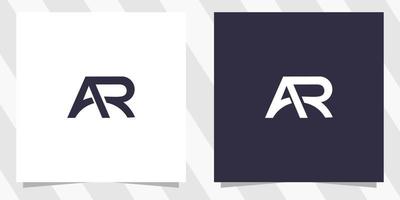 lettera ar RA logo design vettore