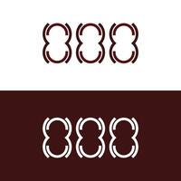 888 vettore logo design.