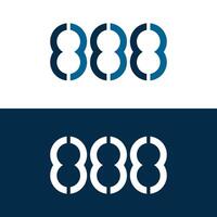 888 vettore logo design.