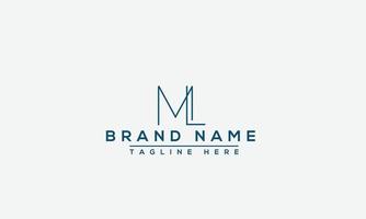 ml logo design modello vettore grafico il branding elemento.