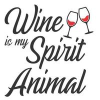 vino è mio spirito animale vettore