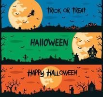 contento Halloween impostato di piatto progettato elementi vettore