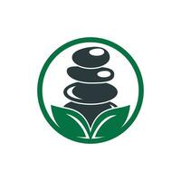 terme e meditazione vettore logo design. zen e benessere logo concetto.