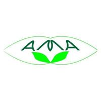 foglia simbolo, AMA logo, AMA foglia logo vettore