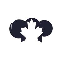 canadese capocuoco vettore logo design modello. acero foglia con capocuoco cappello icona logo.
