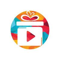 regalo video logo modello design. vettore