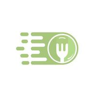 cibo consegna vettore logo design. veloce cibo logo concetto.