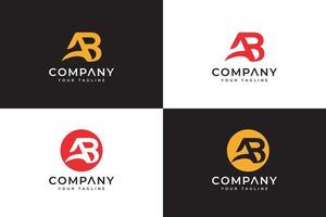 semplice creativo lettera ab logo design vettore