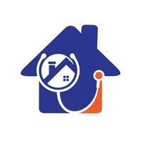 medico casa vettore logo design. Casa medico vettore logo concetto.