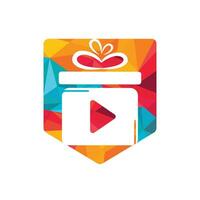 regalo video logo modello design. vettore