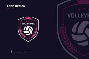 pallavolo distintivo logo, sport squadra identità. pallavolo torneo design modello, e-sport distintivo vettore illustrazione