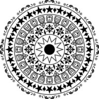 cerchio fiore di mandala con floreale ornamento modello, vettore mandala rilassamento modelli unico design con natura stile, mano disegnato modello, mandala modello per pagina decorazione